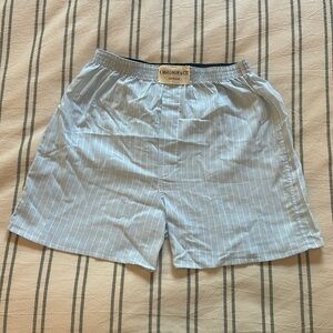 Vintage Blue White Pin Striped Boxer Shorts